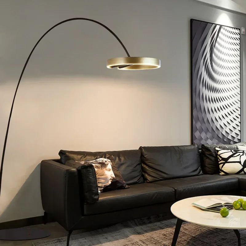 Copper Black LED Floor Lamp