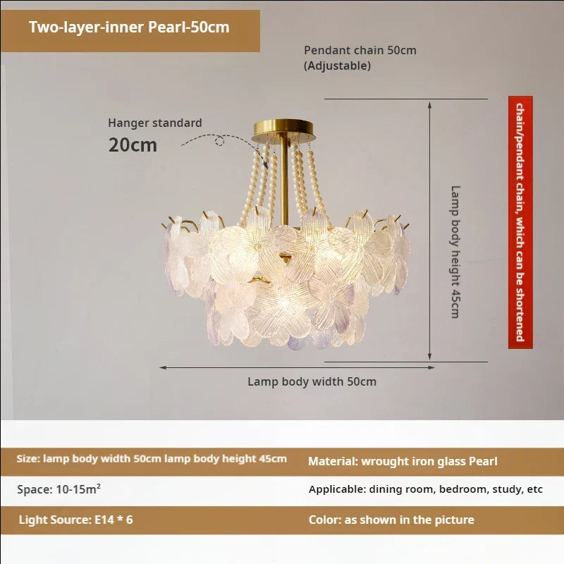 Crystal Leafless Chandelier