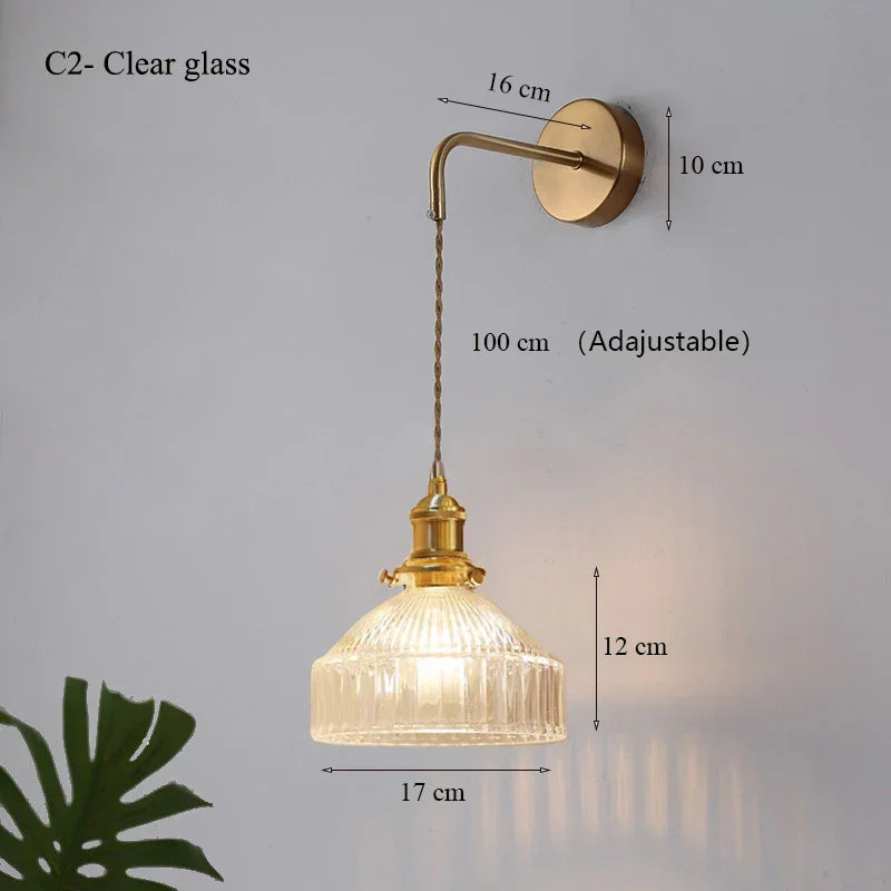 DecorBites™ Glass Shade LED Wall Lamp for Luxury Living Room Decor