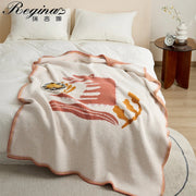 Microfiber Crocodile Throw Blanket