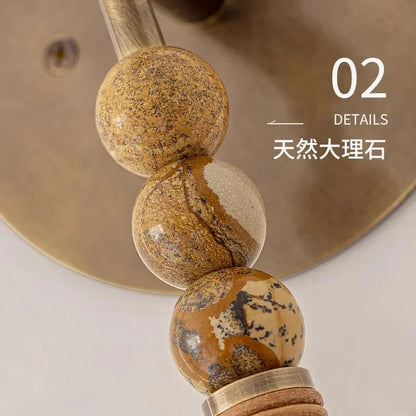 DecorBites™ Elegant Marble Copper Wall Lamp for Living Room, Study, Hotel, Restaurant