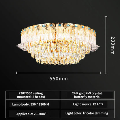 DecorBites™ Crystal Candle Chandelier for Luxury Living Room, Bedroom, and Dining Room
