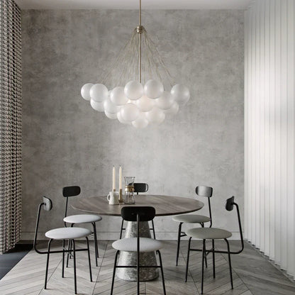 DecorBites™ Glass Ball LED Chandelier for Bedroom Dining Living Room