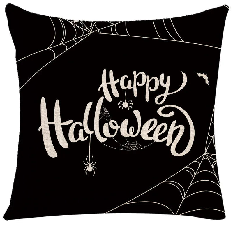 Linen Trick Treat Cushion Cover