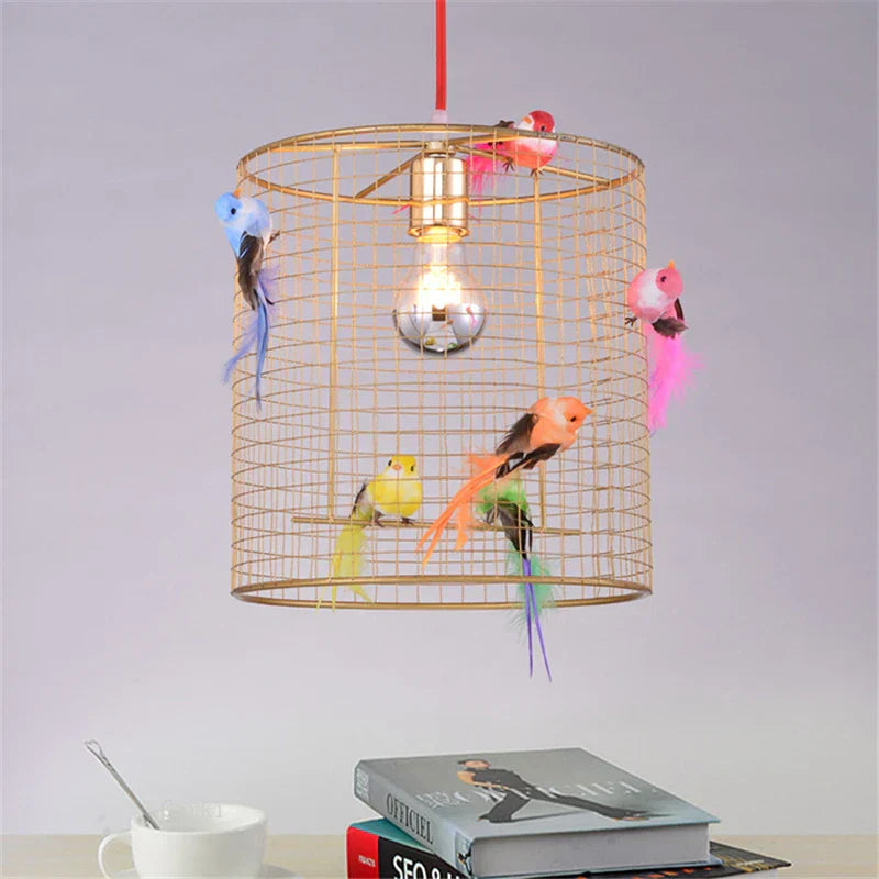 Gold Cage Pendant Light