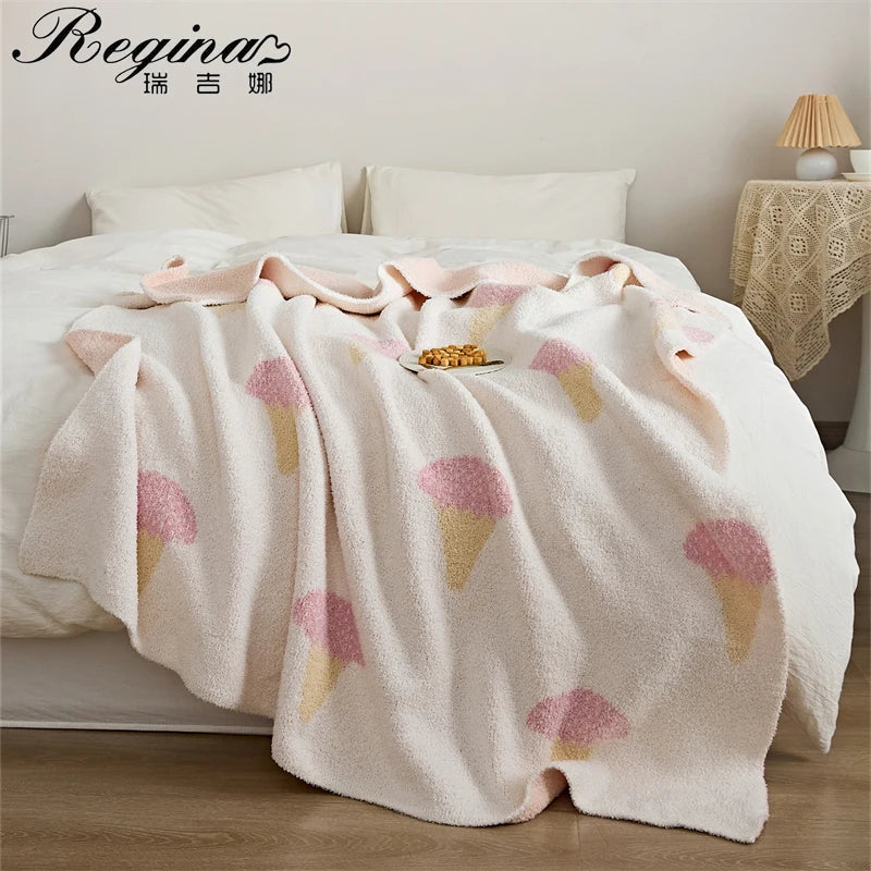 Microfiber Ice Cream Blanket