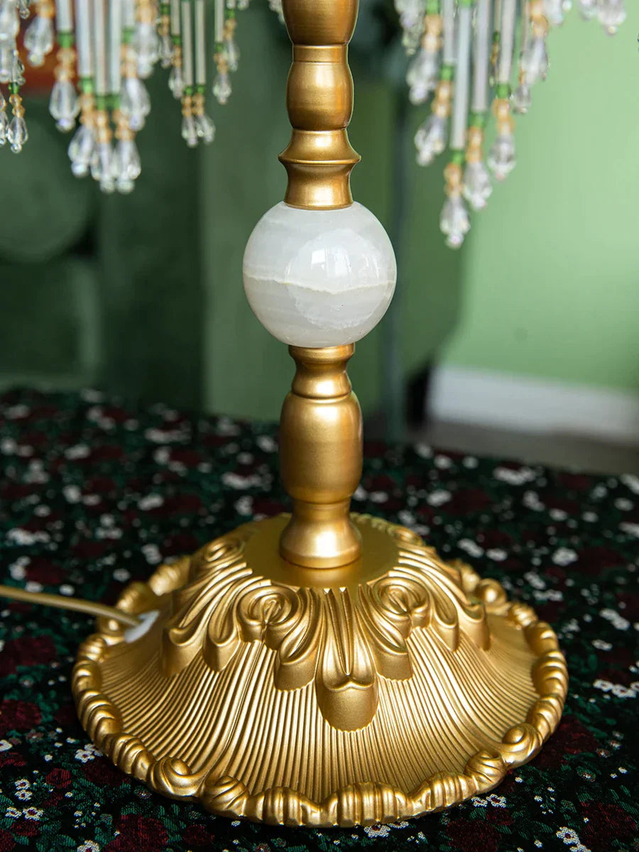 DecorBites™ Crescent Moon Lampshade with Tassels - Victorian Style Medieval Desk Light Cover