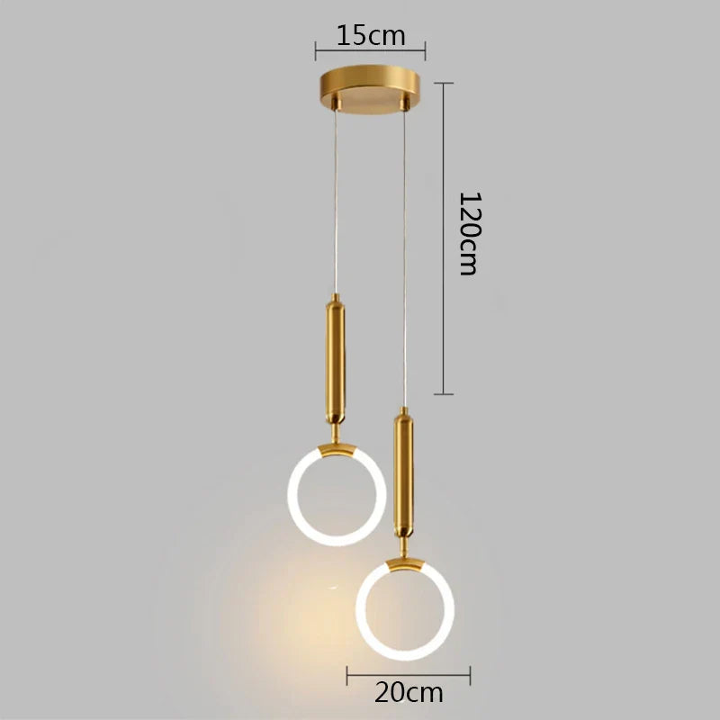 DecorBites™ Gold Pendant Lights Energy Saving for Living Room Hanglamp
