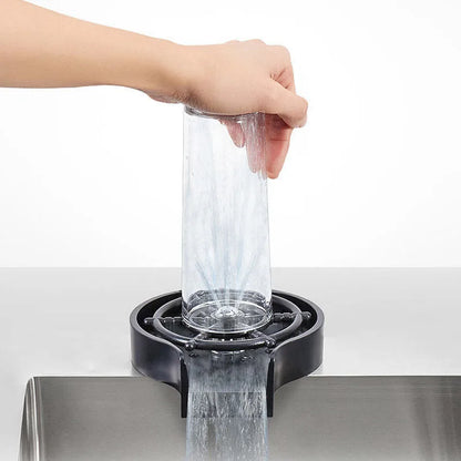 DecorBites™ Glass Rinser Sink Automatic Cup Washer Bar Coffee Tea Pitcher Tool