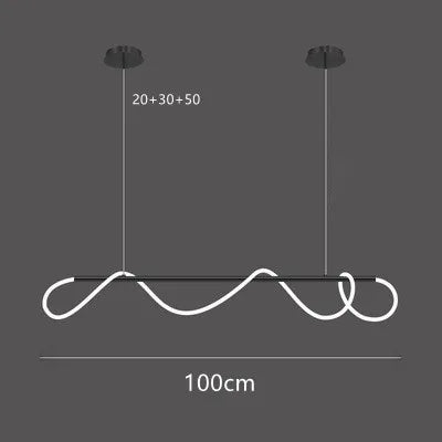 Chrome Hose Pendant Chandelier