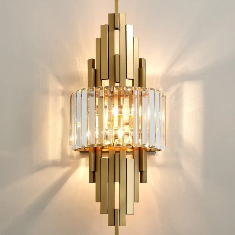 DecorBites™ Crystal Wall Sconce Light: Nordic Luxury for Living Room, Corridor, Hall