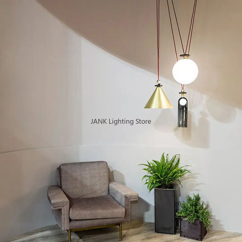 DecorBites™ Glass Chandelier: Adjustable Shape, LED Decorative Lamps for Restaurant, Bedroom, Bar.
