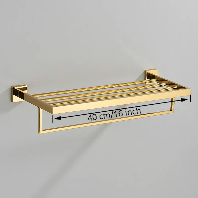 Gold Polished Bath Set