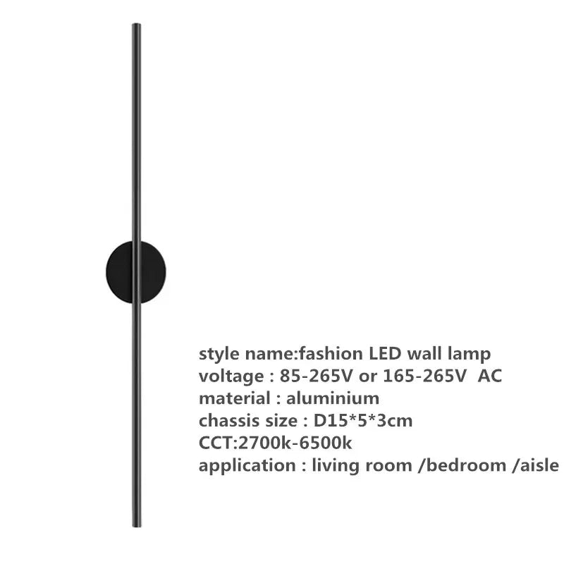 Aluminum LED Wall Sconce 100cm Foyer Design