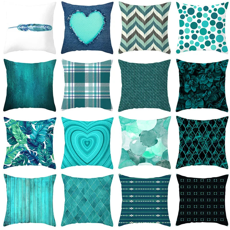 Geometric Leaf Feather Cushions