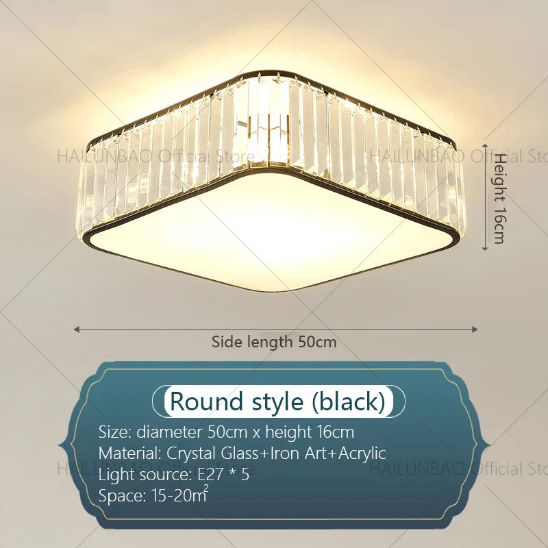 DecorBites™ Crystal Zen Ceiling Light for Living Room, Bedroom, and Dining Room