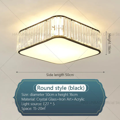 DecorBites™ Crystal Zen Ceiling Light for Living Room, Bedroom, and Dining Room