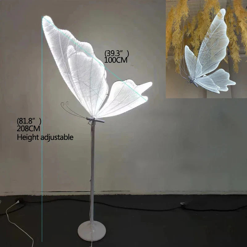 Butterfly LED Floor Lamp Gold 120cm Wedding Style