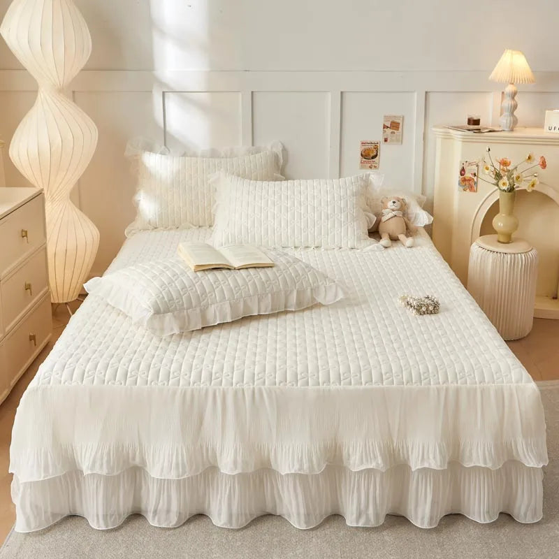 Cooling Ruffles Bed Skirt Set