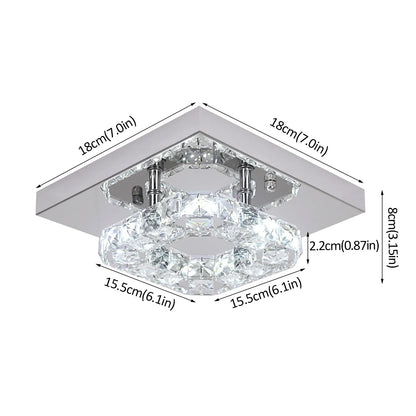 DecorBites™ Crystal LED Pendant Chandelier for Dining Living Room Decor