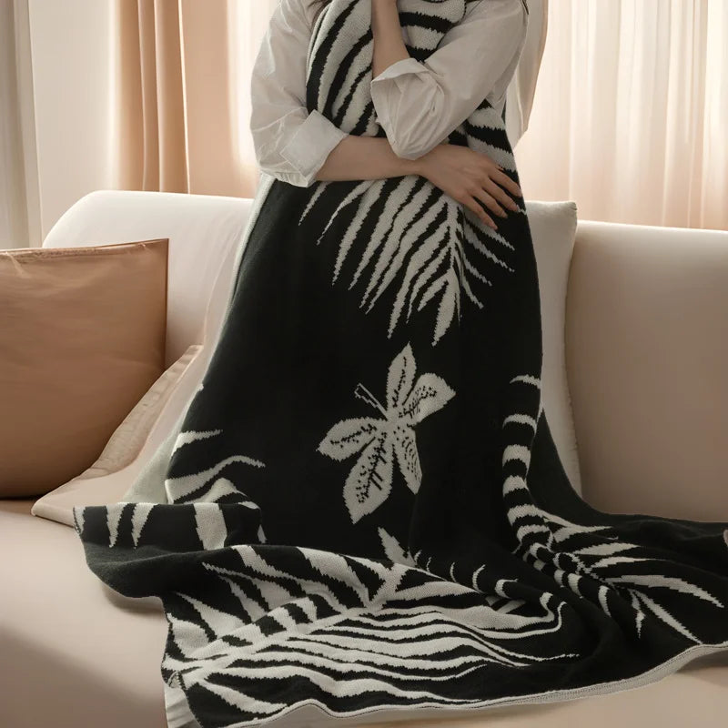 Black White Knit Quilt