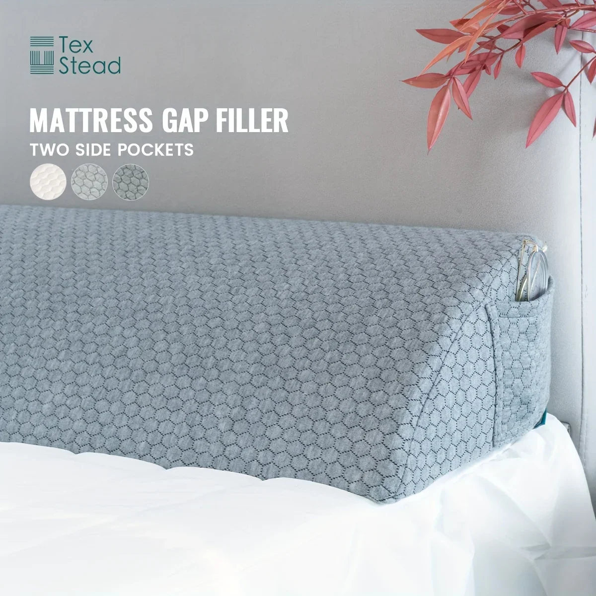 DecorBites™ Headboard Pillow Wedge for Mattress Gap Filler and Comfort - Bed Support