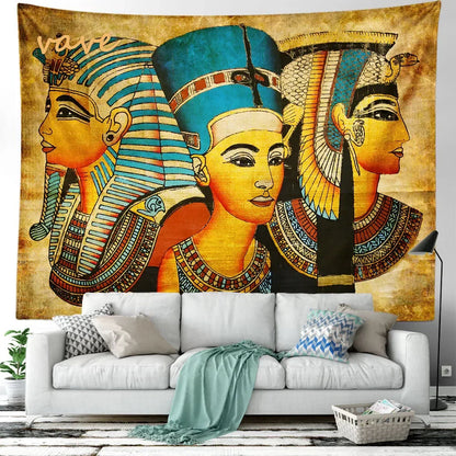 DecorBites™ Egyptian Mandala Tapestry Wall Hanging for Bohemian Hippie Room Decor