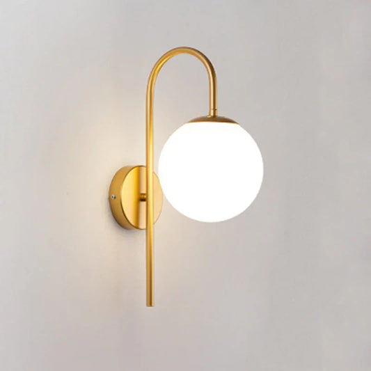 DecorBites™ Glass Ball LED Wall Sconce for Elegant Living Room Bedroom Hotel Staircase Lighting