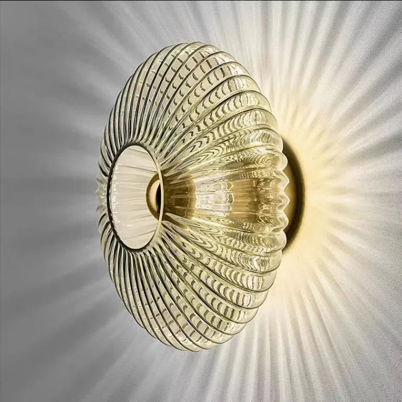 DecorBites™ Glass Ripple LED Wall Lamps for Indoor Home Decoration