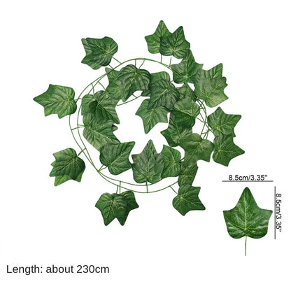DecorBites™ Ivy Green Fake Leaves Garland Vine Wall Decoration Artificial Plants