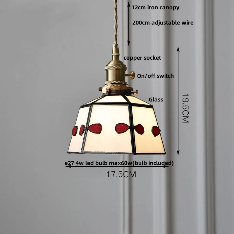 DecorBites™ Gray Glass LED Pendant Light Fixture with Adjustable Hang Lamp