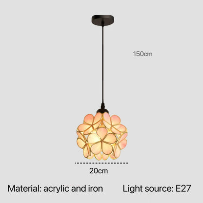 Acrylic Pendant Lamp Flower Design