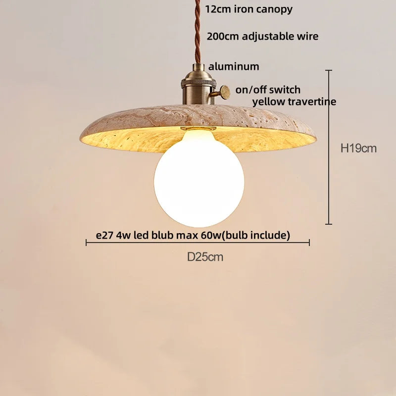 Travertine Wabi Sabi Pendant