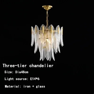 Nordic Leaf Glass Chandelier
