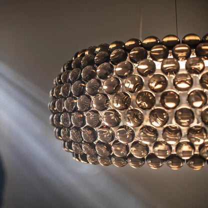 DecorBites™ Acrylic RS7 Bulb Pendant Lights Caboche Dia35/50/65CM Clear Gold Lamp