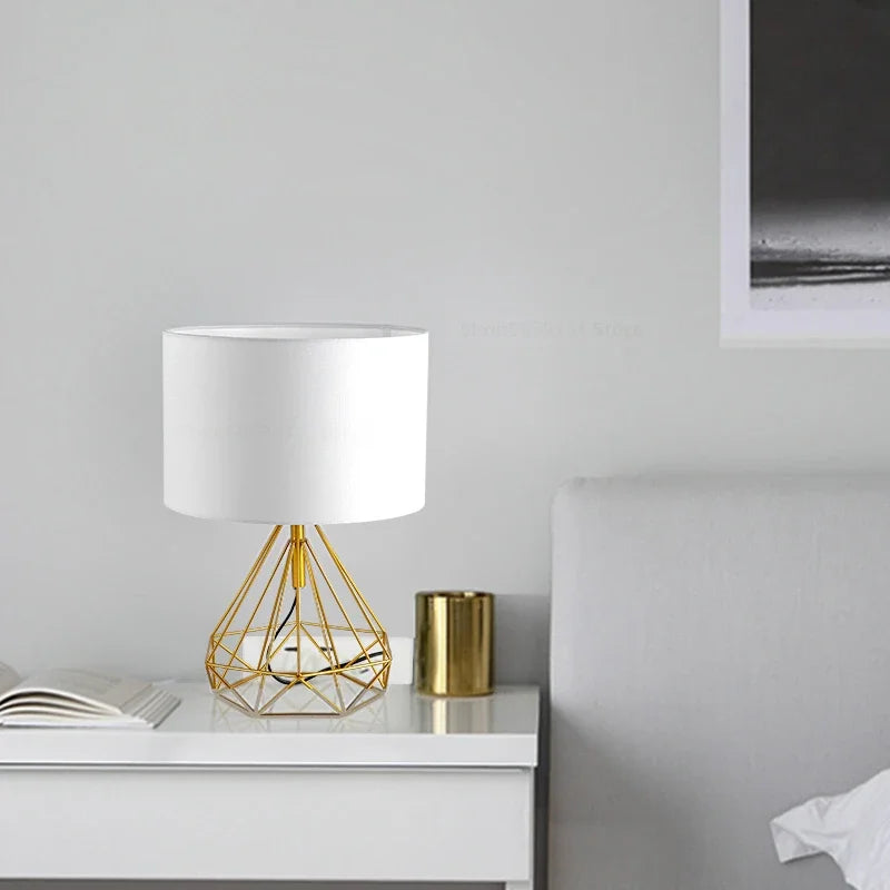 DecorBites™ Geometric Table Lamp: Nordic Retro Design for Home Decor & Study Room Lighting