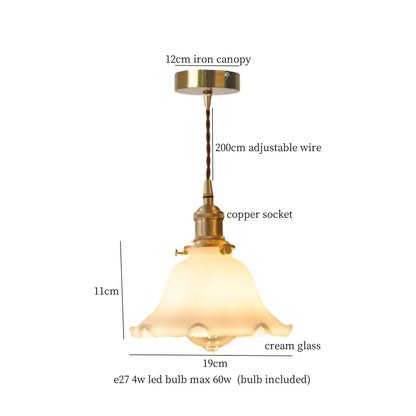 DecorBites™ Japanese Glass LED Pendant Lamp for Cafe, Loft, Restaurant, Living Room, Kitchen