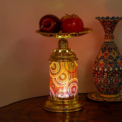 DecorBites™ Fruit Platter Desk Lamp: Rechargeable, Romantic Night Light for Living Room, Bedroom
