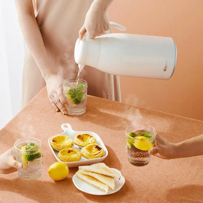 DecorBites™ Glass Insulation Kettle: Large Capacity Thermos Bottle for Long-Term Hot/Cold Drinks