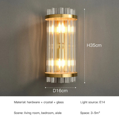 DecorBites™ Crystal LED Wall Lamps: Elegant Gold Wall Sconce Lights for Luxury Home Decor