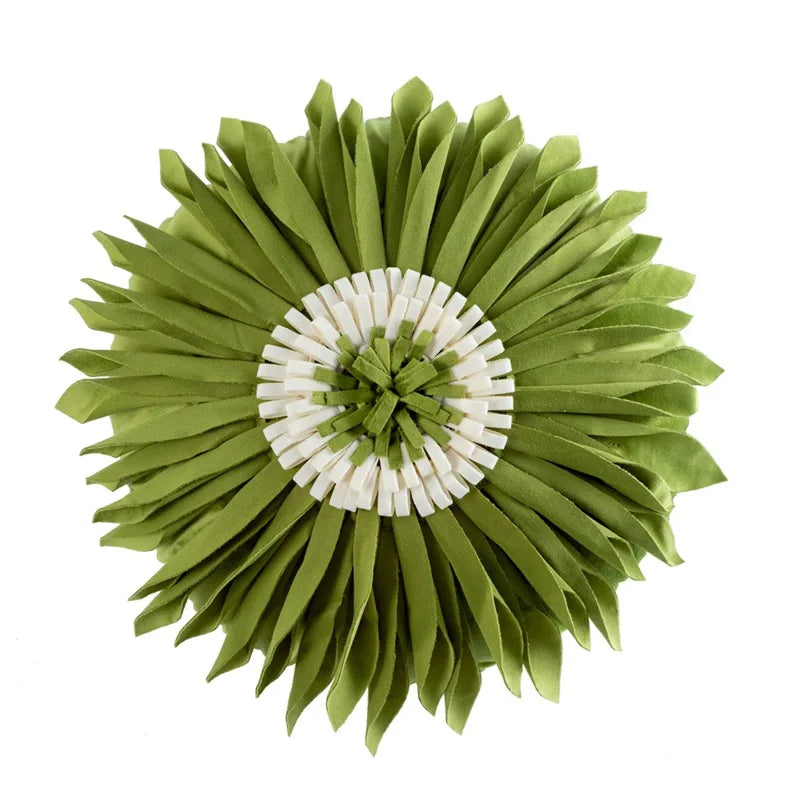 Green Floral Square Pillowcase