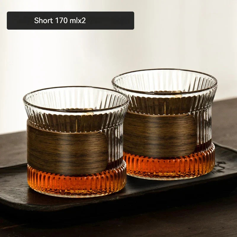 Glass Walnut Tea Cup Set 300ml Set Of 6