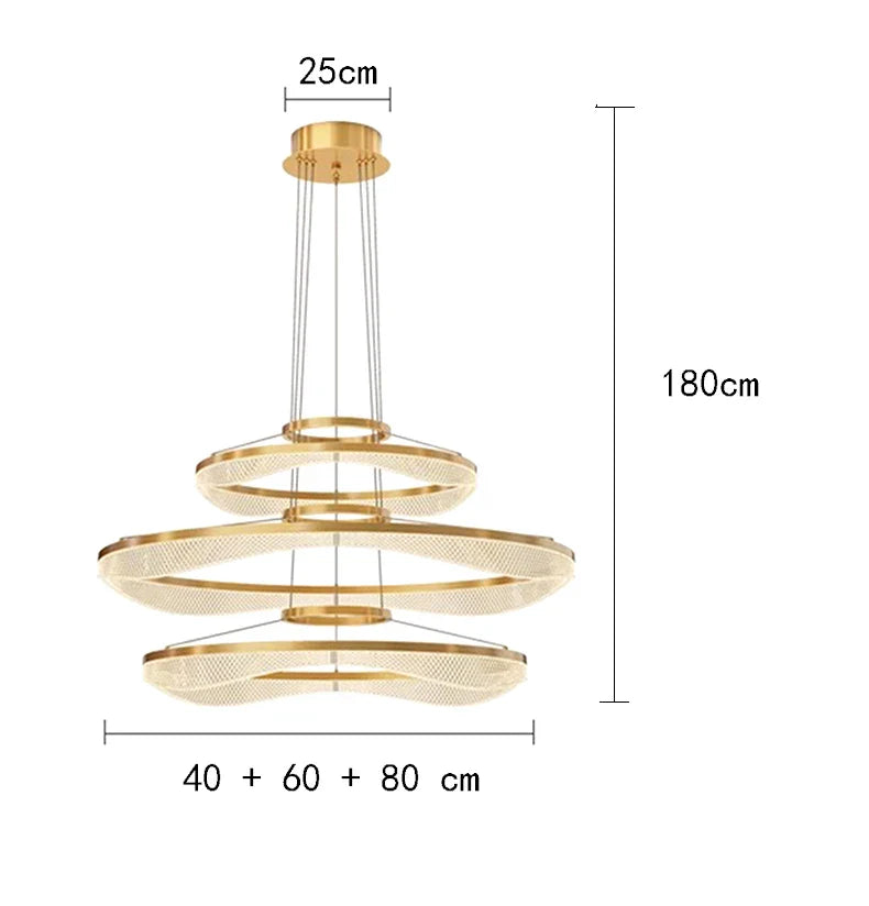 Modern Sculptural Ring Pendant Light Chandelier