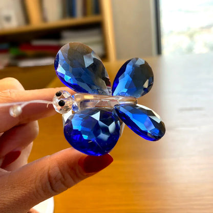 DecorBites™ Crystal Butterfly Figurine Glass Paperweight Sculpture Christmas Decor Gift