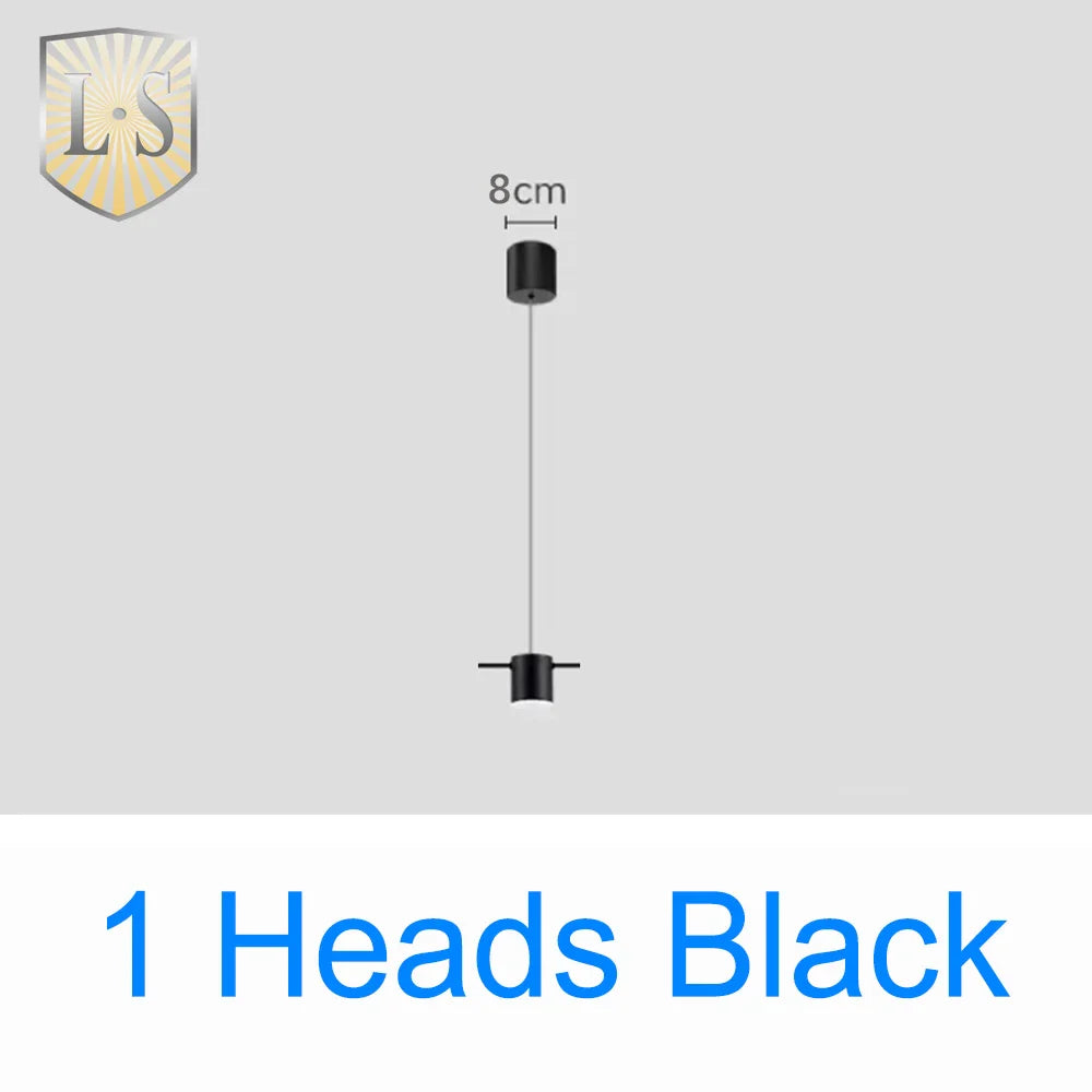 Art Deco Black and Gold LED Pendant Light