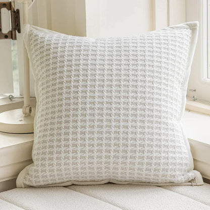 DecorBites™ Geometric Jacquard Cushion Cover 45*45 Modern Design Sense Pillowcase