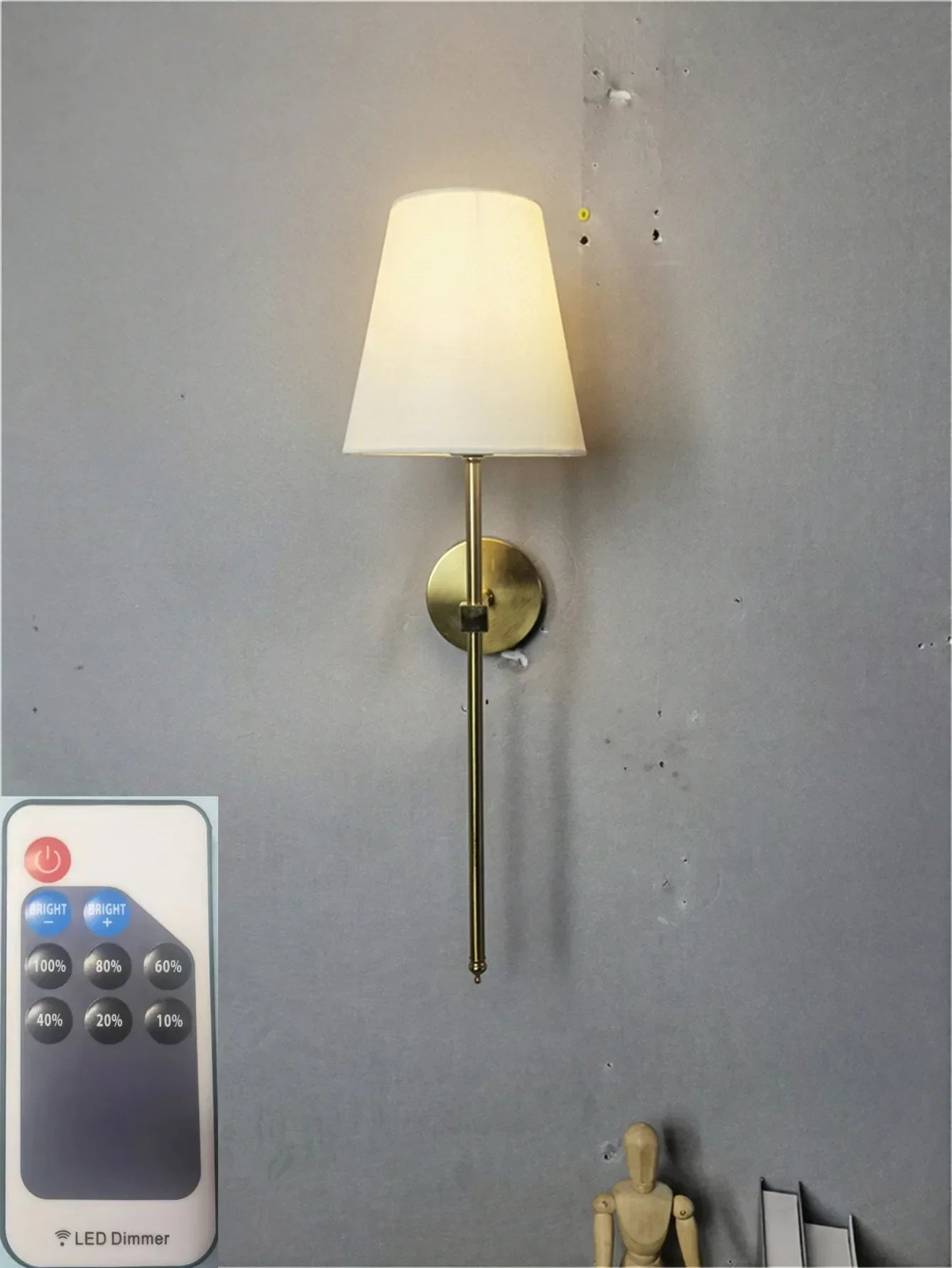 DecorBites™ LED Wall Sconce with USB Rechargeable Battery - Modern Bedroom and Bathroom Lighting