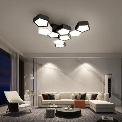 DecorBites™ Geometric Ceiling Lamps: Modern & Creative Lighting Fixtures for Master Bedroom
