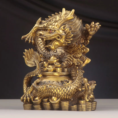 DecorBites™ Dragon Zodiac Pure Copper Bowl Ornament for Home Decor