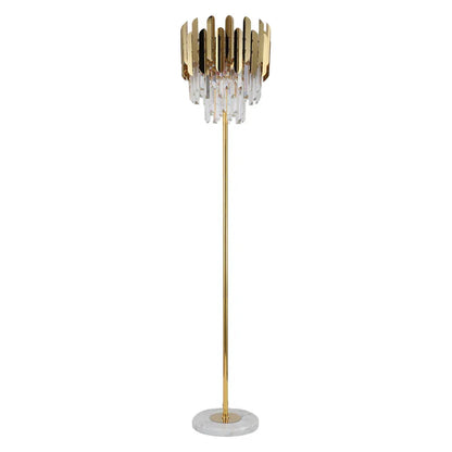 DecorBites™ Crystal Gold Floor Lamp for Bedroom & Living Room - Modern Luxury LED Light